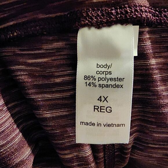 4X Plussize Super High Rise Red Space Dye Pocket Luxe Legging Stretch Activewear - Picture 8 of 8